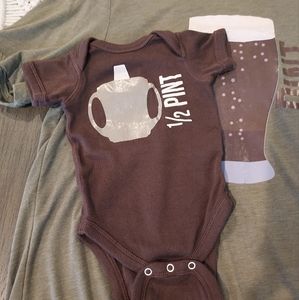 Like New Matching Father Baby Pint Half Pint Shirt and Onesie